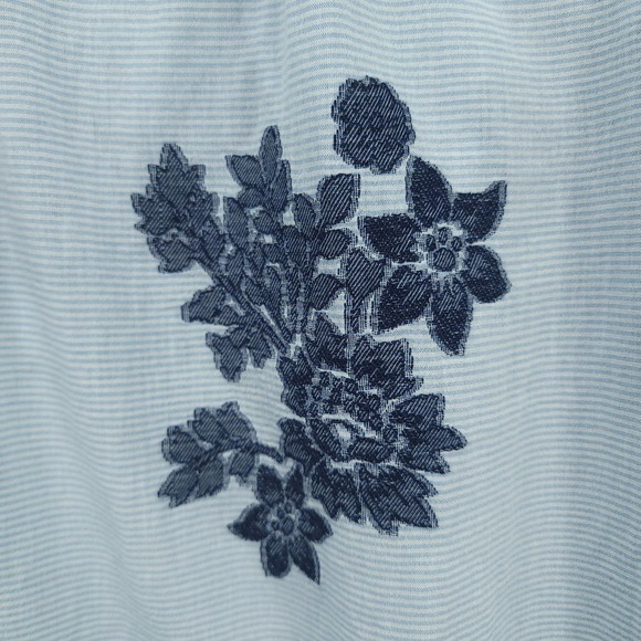 J. Jill XL Ocean Breeze Off the Shoulder Blue Floral Top - Picture 5 of 9